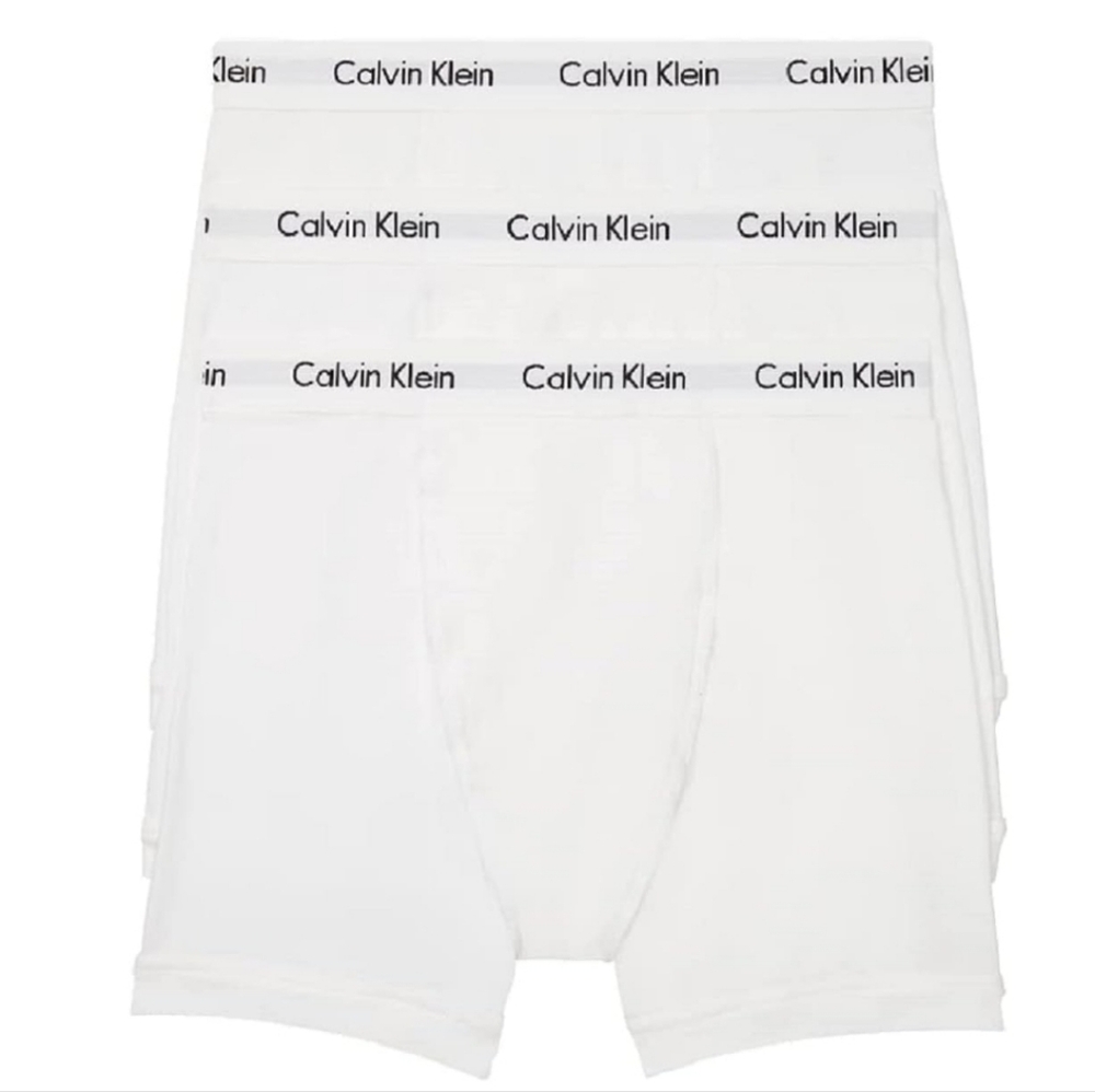 Calvin Klein Men's Cotton Stretch 3-Pack Boxer Brief White